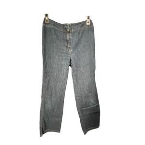 Ann Taylor Jeans Women’s Blue Modern Trouser Denim Wide Leg 6P Polished